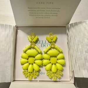 Stella & Dot Heck Yes Earrings - Limited Edition Citron Color - RARE